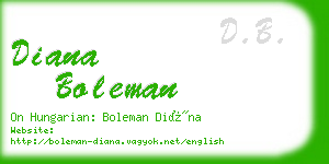 diana boleman business card